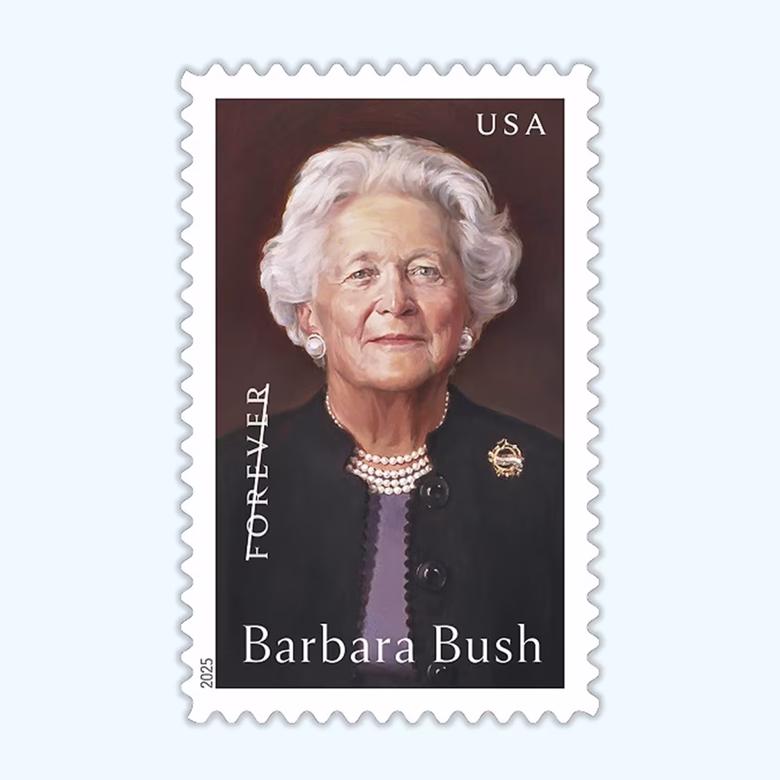 Former First Lady Barbra Bush USPS stamp